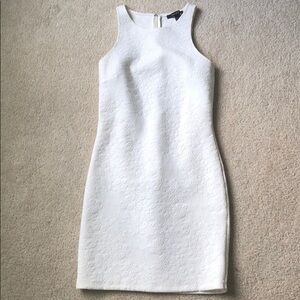 White Fitted Laced Dress